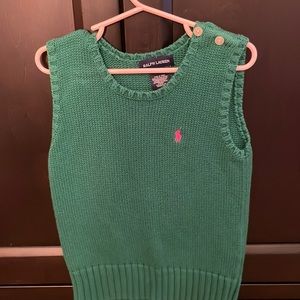 Girls green Ralph Lauren vest